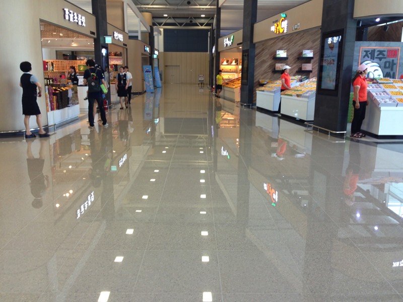 Tuscan Leveling System, international, airport, commercial installation, South Korea